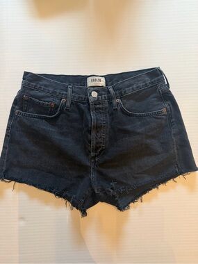 Agolde Parker Black Denim Shorts 27